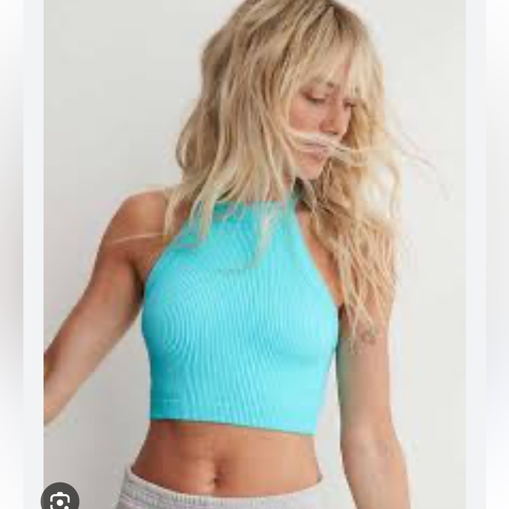 aerie Cropped Tank (with shelf bra)